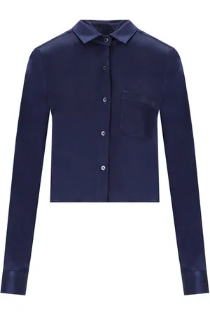 CRUNA CAMICIA CROP DAFNE NOTTE