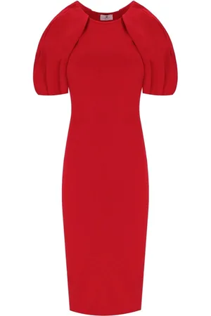 Elisabetta Franchi ABITO MIDI IN MAGLIA RED PASSION