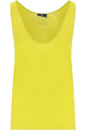 Elisabetta Franchi TOP CON LOGO RICAMATO CEDRO