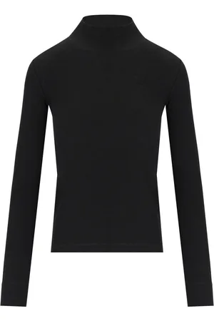 Ganni MAGLIA LUPETTO A COSTINE NERA