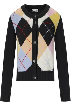 Ganni CARDIGAN HARLEQUIN