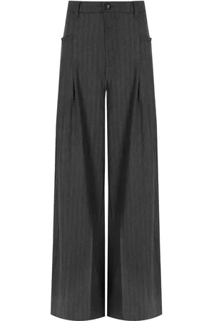 White Sand PANTALONE WIDE LEG ANTRACITE
