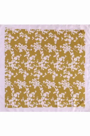 Elisabetta Franchi FOULARD A FIORI CURRY QUARZO