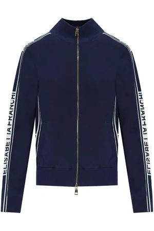 Elisabetta Franchi CARDIGAN CON BANDE OLTREMARE