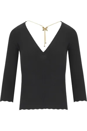 Elisabetta Franchi MAGLIA CON COLLANA NERA