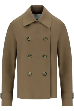 Harris Wharf London TRENCH CROPPED SCUBA TABACCO