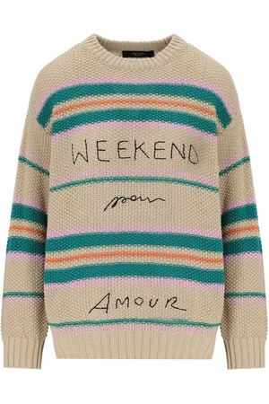 Max Mara MAGLIONE GIROCOLLO ANGUS CON RICAMO