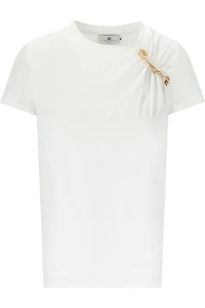 Elisabetta Franchi T-SHIRT CON SPILLA GESSO