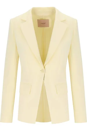 Twin-Set BLAZER MONOPETTO IN CREPE VANIGLIA
