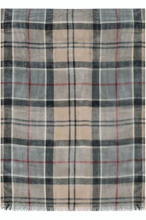 Barbour SCIARPA WELTON TARTAN GRIGIA BEIGE
