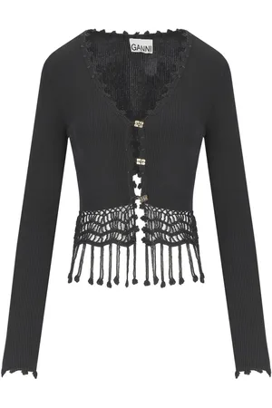 Ganni CARDIGAN CROPPED CROCHET