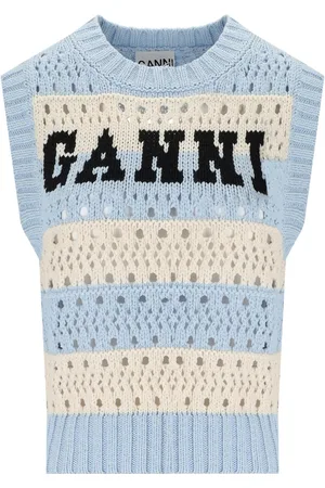 Ganni GILET IN MAGLIA A RIGHE
