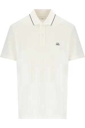C.P. Company POLO STRETCH PIQUET GAUZE WHITE
