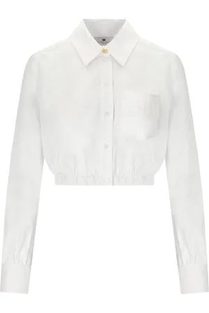 Elisabetta Franchi CAMICIA CROPPED BIANCA