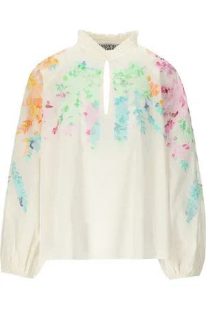 Essentiel Antwerp BLUSA HITRUS A FIORI BIANCA