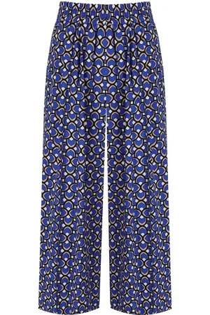 Max Mara PANTALONE CROPPED VIRGIN BLUETTE