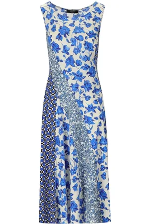 Max Mara ABITO MIDI CUBANO A FIORI BLUETTE
