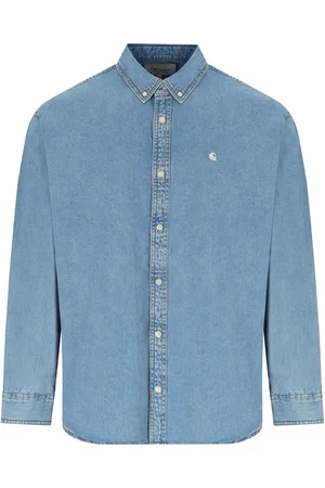 Carhartt CAMICIA LUCAS BLUE BLEACHED