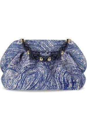 THEMOIRÈ CLUTCH BIOS PORRIDGE PRINT DEEP OCEAN