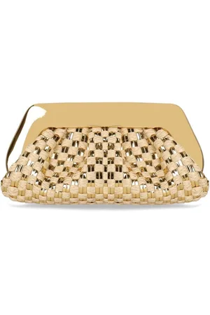 THEMOIRÈ CLUTCH EMERA MICRO WEAVED STRAW LAMINATED