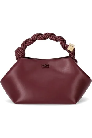 Ganni BORSA A MANO BOU BURGUNDY