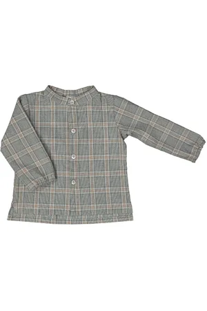 FILOBIO Camicia colletto coreana in flanella - 9m - P