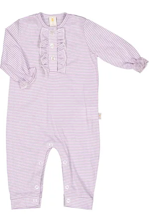 FILOBIO Tutina per bimba in fresco cotone con rouche - 3m - RL