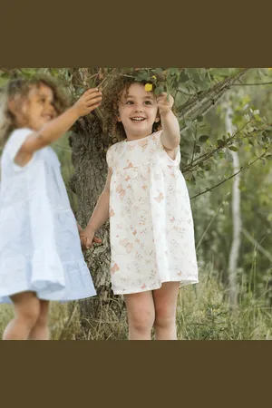 FILOBIO Vestitino per bambina in puro lino - 6m - FA