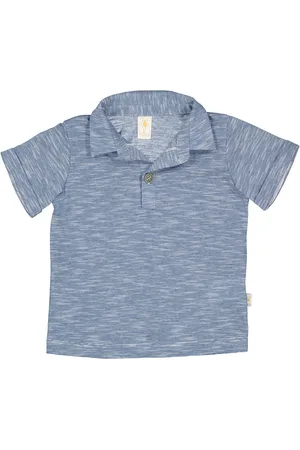 FILOBIO Polo per bambino in jersey fiammato - 12m - B