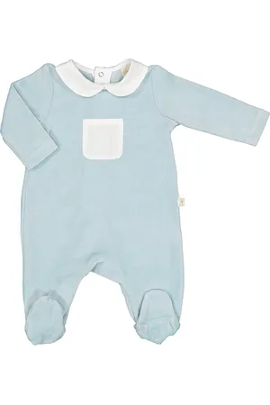 FILOBIO Tutina in ciniglia biologica con taschino - 0m - A