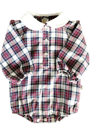 FILOBIO Body in flanella tartan - 9m - TB