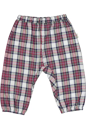 FILOBIO Pantalone in flanellina tartan di puro cotone - 6m - TB