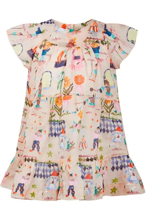 FILOBIO Vestitino bimba in cotone lino stampato - 12m - A