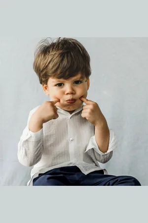 FILOBIO Camicia con colletto alla coreana - 6m - W
