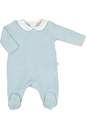 FILOBIO Tutina in ciniglia bio per bimba e bimbo - A-azzurro