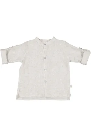 FILOBIO Camicia in puro lino non tinto - 6m - N