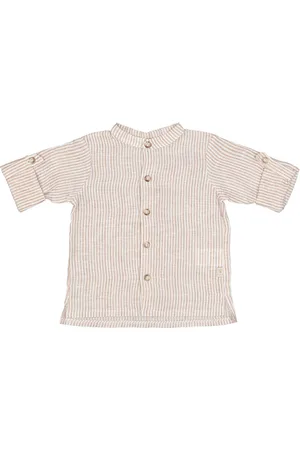 FILOBIO Camicia coreana in lino per bimbo - 6m - RT