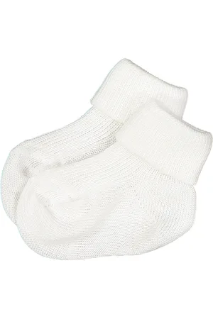 FILOBIO Calze neonato in cotone bio - W-bianco