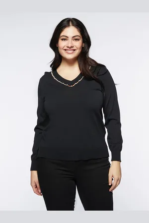 Fiorella rubino Maglia con bordo in perle Donna, Taglia: XS (44-46 IT)