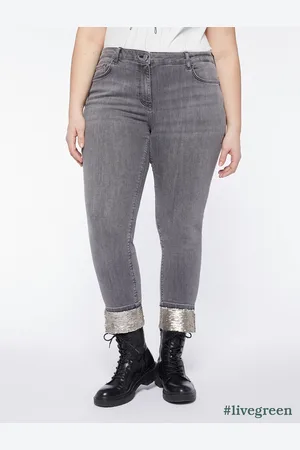 Fiorella rubino Jeans skinny con bordo al fondo in paillettes Donna, Taglia: 35 (44 IT)