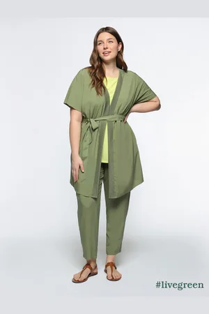 Fiorella rubino Blusa lunga con cintura in viscosa ECOVERO™ Donna, Taglia: S (48-50 IT)
