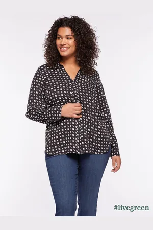 Fiorella rubino Camicia stampata in viscosa ECOVERO™ Donna, Taglia: 39 (48 IT)