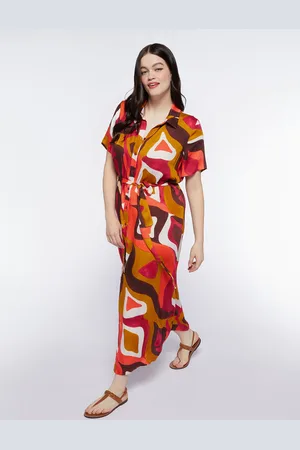 Fiorella rubino Vestito lungo stampato Donna, Taglia: 45 (54 IT)