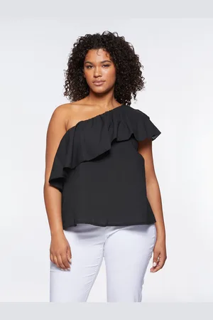 Fiorella rubino Top monospalla con maxi volant Donna, Taglia: 47 (56 IT)