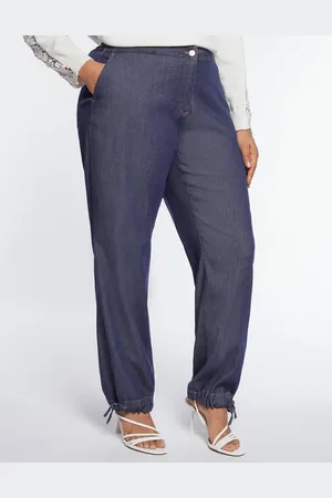 Fiorella rubino Jeans ampi fluidi con coulisse al fondo Donna, Taglia: 37 (46 IT)
