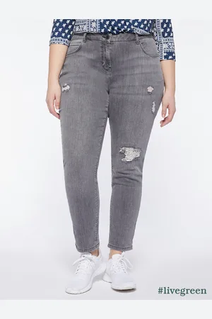 Fiorella rubino Jeans slim girlfit con strappi e paillettes Donna, Taglia: 39 (48 IT)