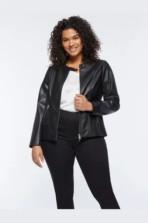 Fiorella rubino Giacca biker con scollo tondo Donna, Taglia: 47 (56 IT)