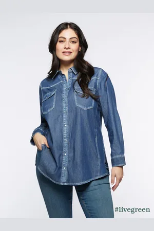 Fiorella rubino Camicia lunga in chambray Donna, Taglia: 47 (56 IT)