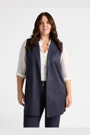 Fiorella rubino Gilet in tessuto effetto soft touch Donna, Taglia: M (52-54 IT)