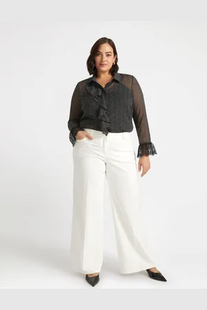 Fiorella rubino Camicia a pois con volants Donna, Taglia: 43 (52 IT)
